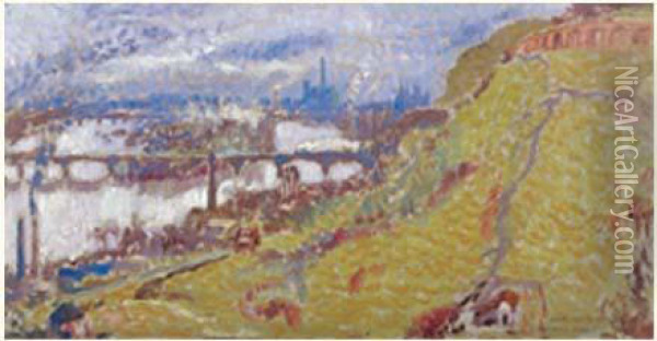 Vue De Rouen Oil Painting - Maurice Denis