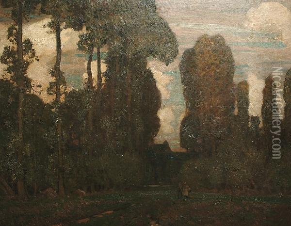 The Wooded Glade Oil Painting - Sir Alfred East