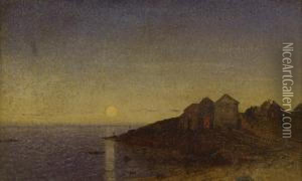 Moonlight Oil Painting - James Augustus Suydam