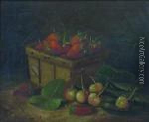 Still Life Of Berries Oil Painting - Susan C. Waters