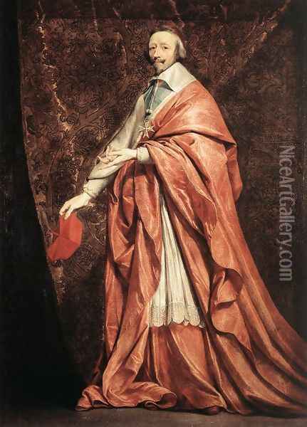 Portrait of Armand-Jean du Plessis, Cardinal Richelieu (1585-1642) 2 Oil Painting - Philippe de Champaigne