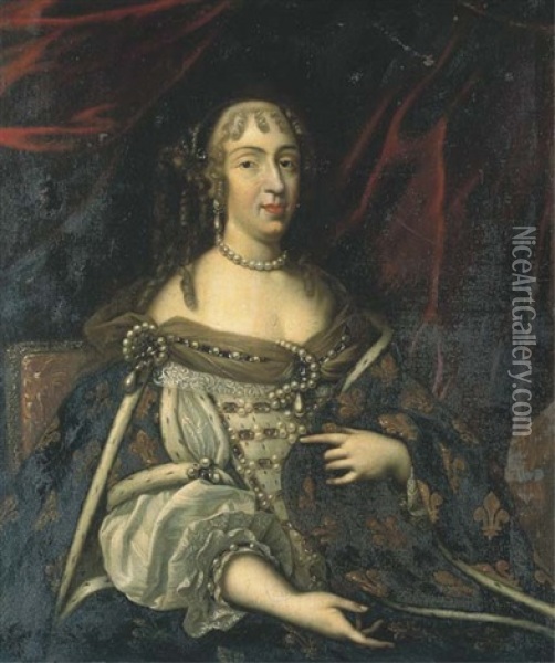 Portrait D'une Dame Oil Painting - Charles Beaubrun