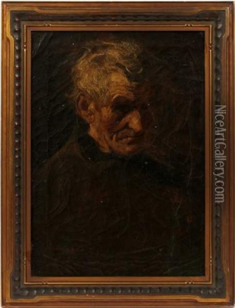 Portrait Of A Man Oil Painting - Myron Barlow