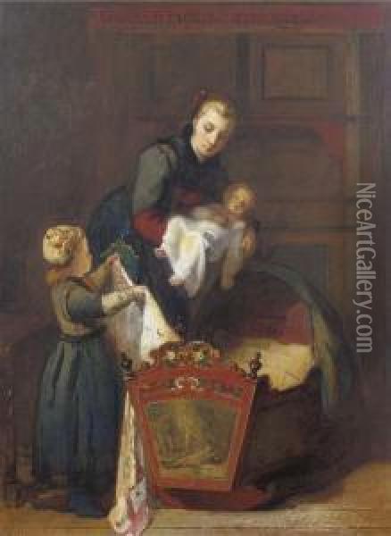 Gentle Care Oil Painting - Catherine Bisschop-Swift