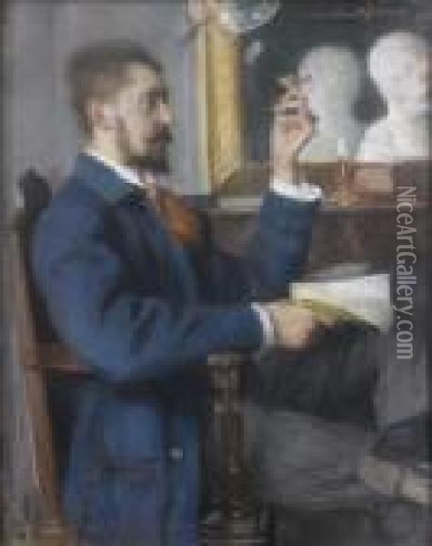  Portrait D'alphonse Isaac  Oil Painting - Richard Bergh