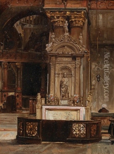 Chiesa St. Maria Venezia Oil Painting - Francesco Zanin