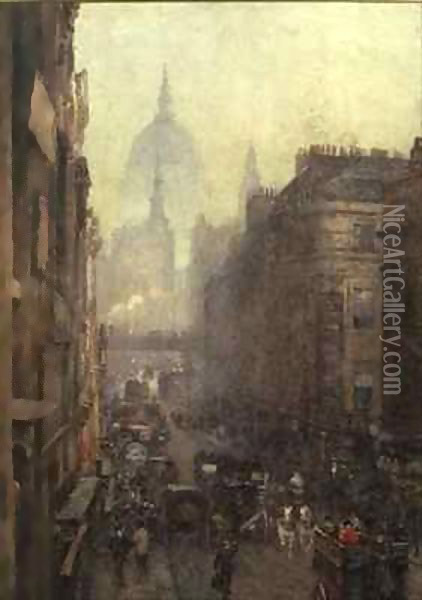 Fleet Street Oil Painting - Rose Maynard Barton