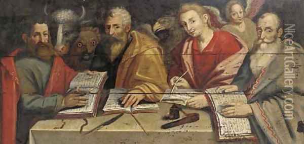The Four Evangelists Oil Painting - Pieter Claeissins II