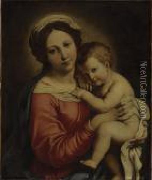 The Madonna And Child Oil Painting - Giovanni Battista Salvi
