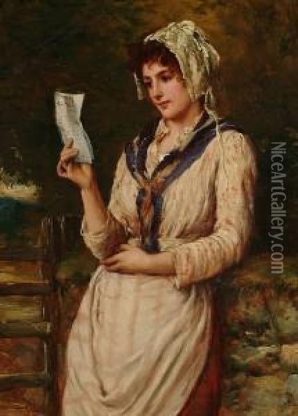 The Love Letter Oil Painting - William Oliver