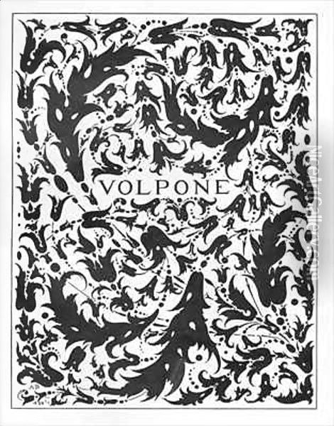 Frontispiece to 'Volpone' Oil Painting - Aubrey Vincent Beardsley