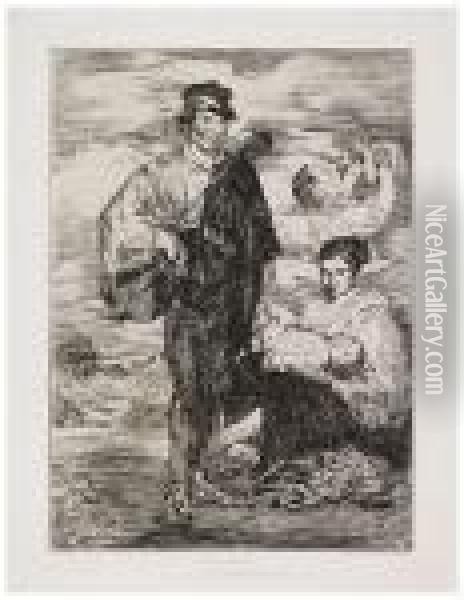 Los Gitanos Oil Painting - Edouard Manet