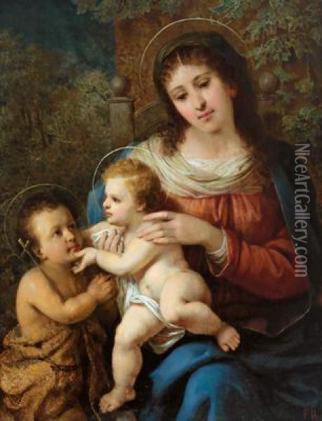 Maria Mit Christus Und Johannes Oil Painting - Franz, Russ Snr.