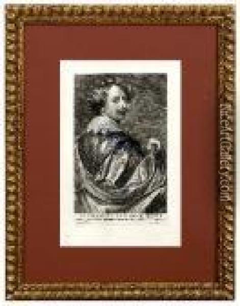 Retrato De Pintor Antonius Van Dyck Eqves Oil Painting - Lucasemil I Vorsterman