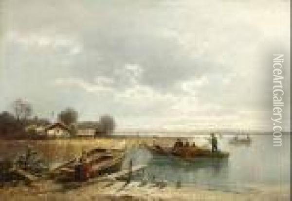 Am Starnberger See. Oil Painting - Conrad Wimmer