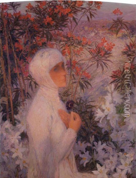 La Poetesse Oil Painting - Henri Martin