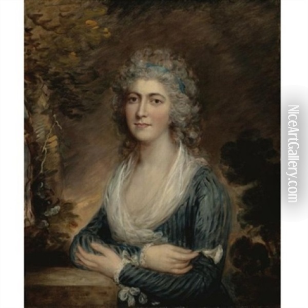 Portrait Of The Hon. Mrs. Augustus Phipps Oil Painting - Gainsborough Dupont