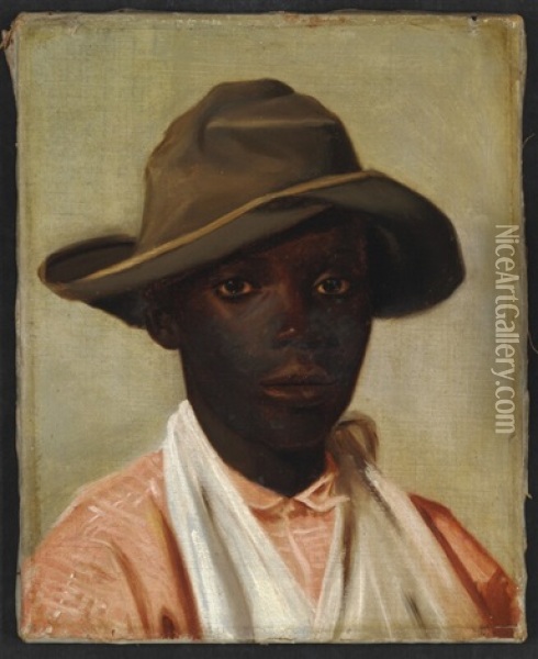 Portrait Of A Boy Oil Painting - Camille Pissarro