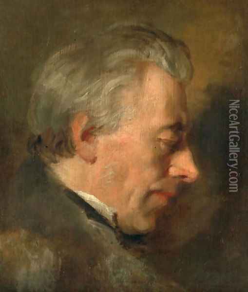 The Artist's Father Oil Painting - George Frederick Watts