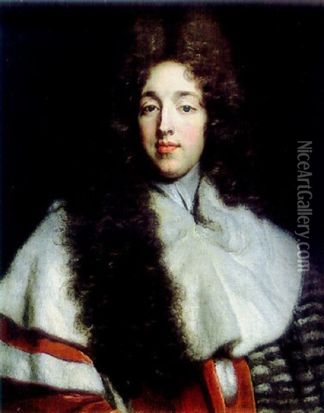 Portrait D'un President De Cour Oil Painting - Nicolas de Largilliere