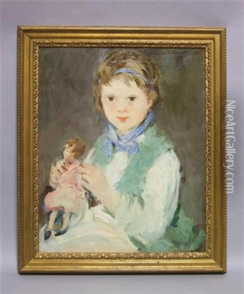 Portrait Of A Young Girl Oil Painting - Camelia Whitehurst