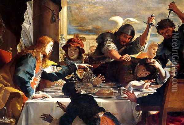 The Feast of Absalom Oil Painting - Mattia Preti