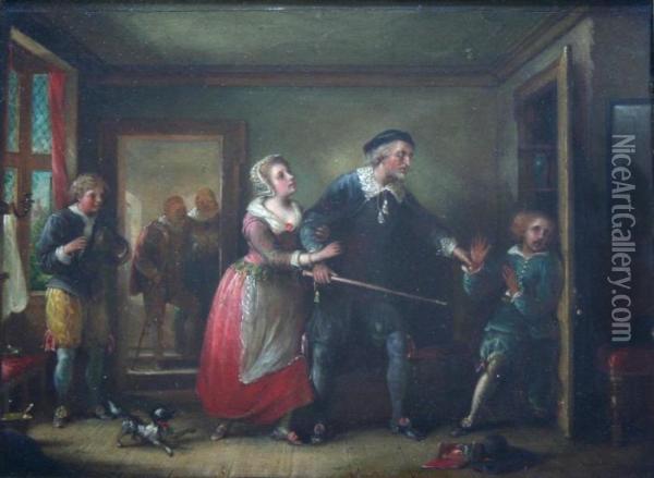 Spare The Rod And Spoil The Child Oil Painting - Richard Westall
