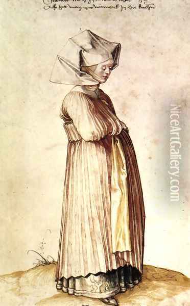 Nuremburg Woman Dressed for Church Oil Painting - Albrecht Durer