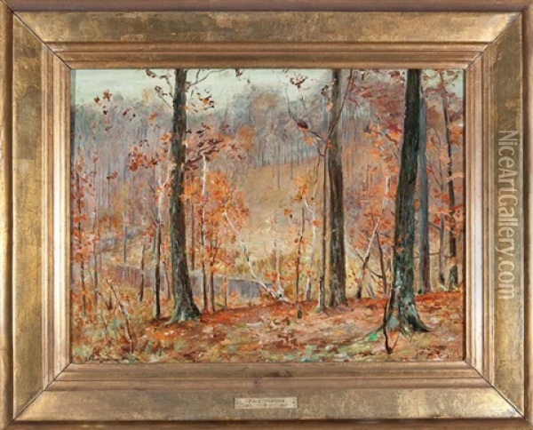 Autumn Landscape, Franklin County, Ky Oil Painting - Paul Sawyier