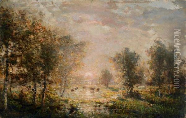 Paysage Oil Painting - Theodore Rousseau