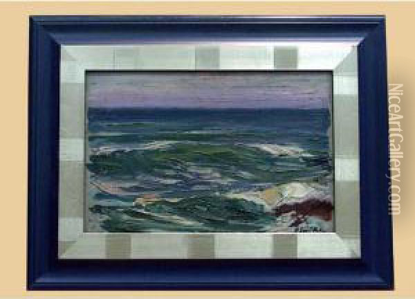 Effet De Lumiere Sur La Mer A Prefailles Oil Painting - Georges Souillet