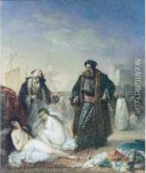 Marchand D'esclaves Oil Painting - Jacobus Josephus Eeckhout