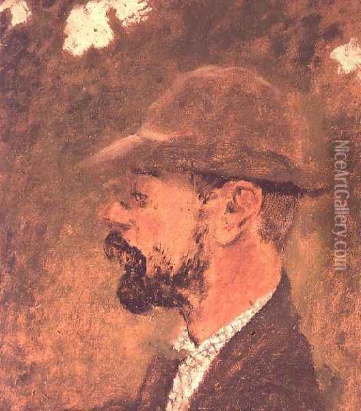 Portrait of Henri de Toulouse-Lautrec (1864-1901) c.1897-98 Oil Painting - Jean-Edouard Vuillard