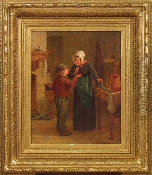 The Delivery Boy Oil Painting - Charles F. Blauvelt