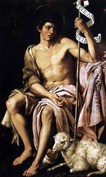 St John the Baptist 1621 Oil Painting - Bartolome Gonzalez Y Serrano