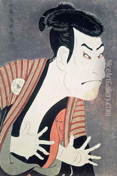 The actor Otani Oniki, pub. by Tsutaya Jusaburo, 1794 Oil Painting - Toshusai Sharaku