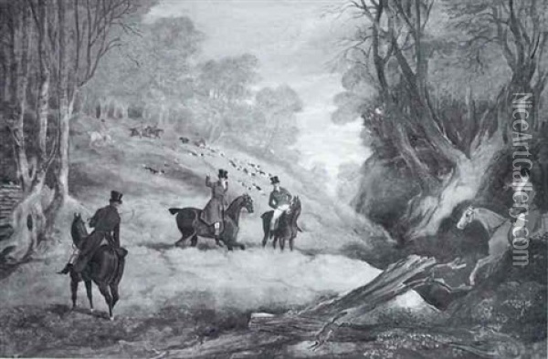 Before The Hunt Oil Painting - Edmund Ward (E. W.) Gill
