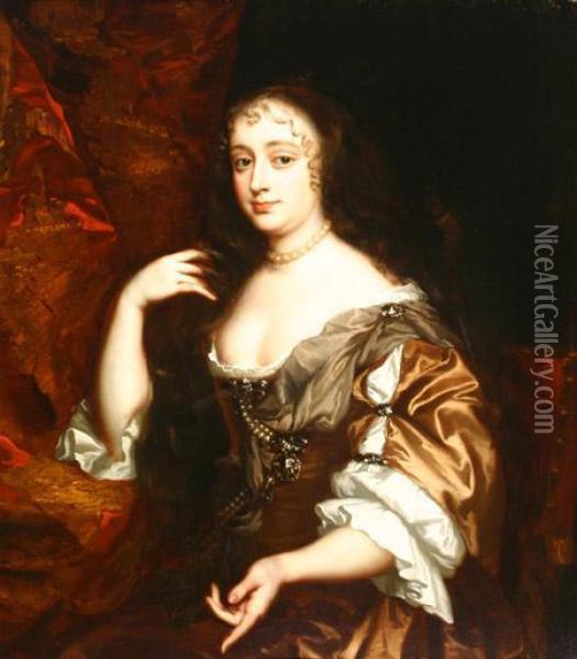 Portrait Of Lady Temple Oil Painting - Sir Peter Lely