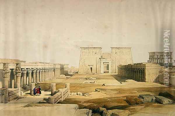 Grand Approach to the Temple of Philae, Nubia, from Egypt and Nubia, Vol.1 Oil Painting - David Roberts