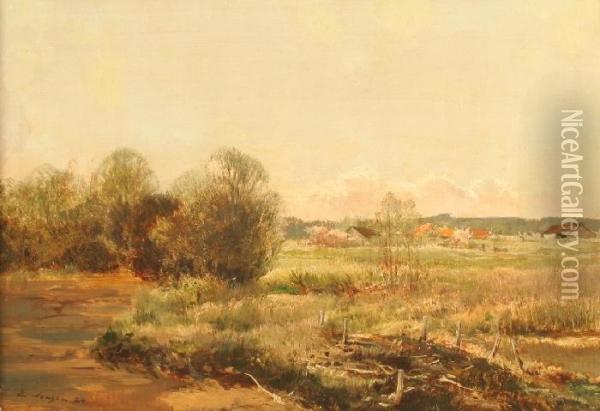 Landschaft Am Niederrhein Oil Painting - Ernst Jensen