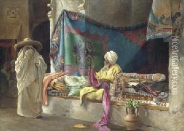 An Oriental Merchant Oil Painting - Charles Robertson