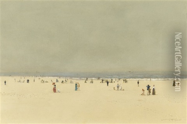 Sand, Sea And Sky, A Summer Phantasy Oil Painting - John Atkinson Grimshaw