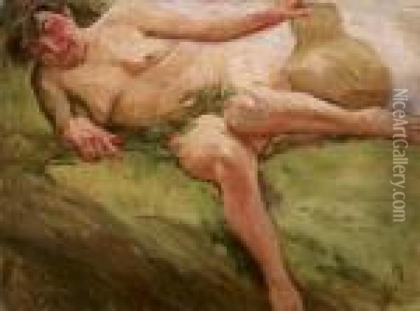 Nudo Femminile Disteso Oil Painting - Ruggero Panerai