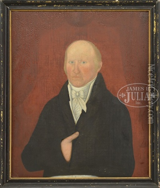 Portrait Of A Gentleman Oil Painting - John Brewster Jr.