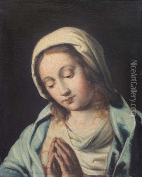 Madonna In Preghiera Oil Painting - Giovanni Battista Salvi (Il Sassoferrato)