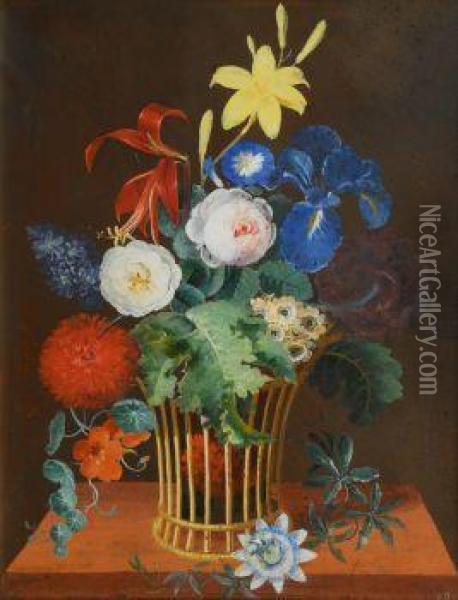 Blumenstilleben Oil Painting - Claudius Ditlev Fritzsch