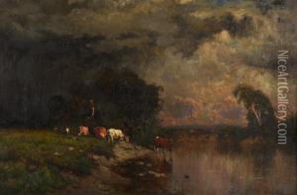 Coming Storm Oil Painting - Arthur Parton
