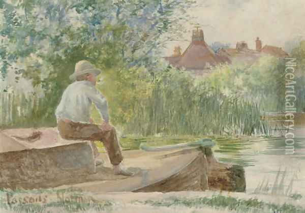 A brief rest Oil Painting - George Parsons Norman
