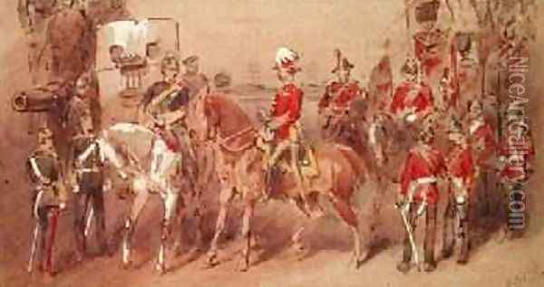 General Sir Garnet Wolseley 1833-1913 at Alexandria 1882 Oil Painting - Orlando Norie