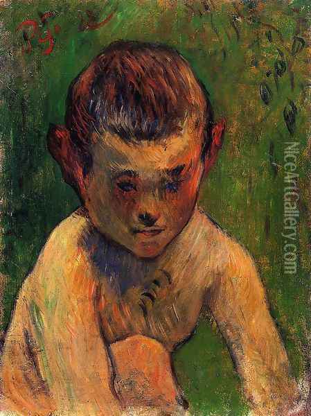 Little Breton Bather Oil Painting - Paul Gauguin
